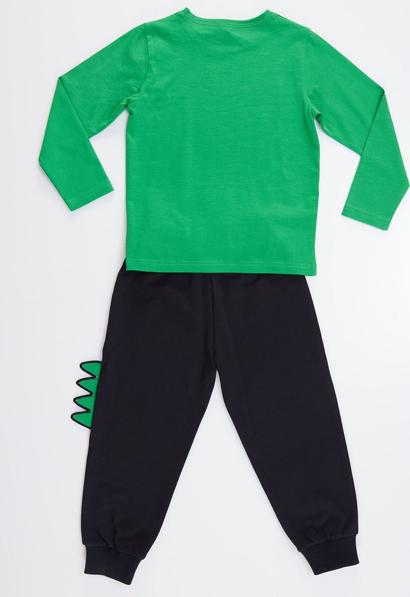Denokids Serrated Dino Boy Trouser Set  - Image 5