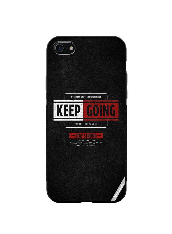 VR CREATIVE Protective Case Cover For Apple iPhone SE (2022) Keep Going Design Multicolour - Image 1