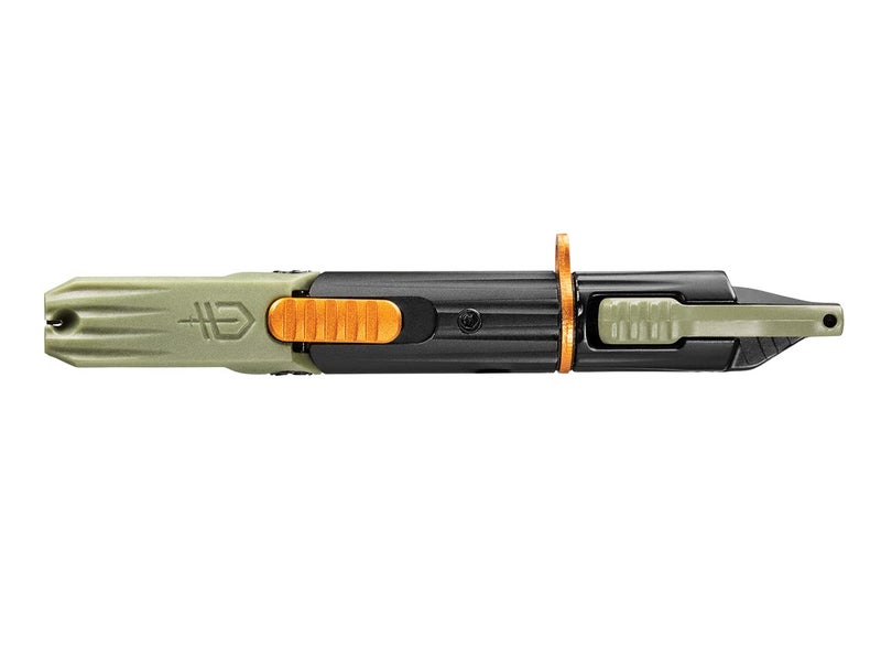Gerber Gerber Gear LineDriver - Fishing Line Multitool with Spinning Line Vise, Tether Ring, Eyelet Clearing Spike, Hook Threader, Scissors & Split Shot Crimper - Premium Fishing Gear  - Image 4