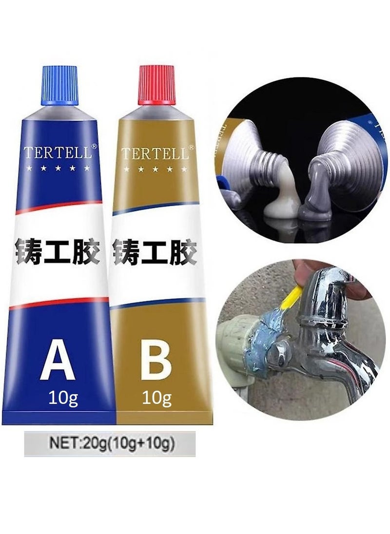 TERTELL Metal Repair Glue，A and B Repairing Glue | Industrial Metal Repair Paste, Heat Resistance, Powerful Metal Mending Agent for Casting Steel, Sand Holes  - Image 1