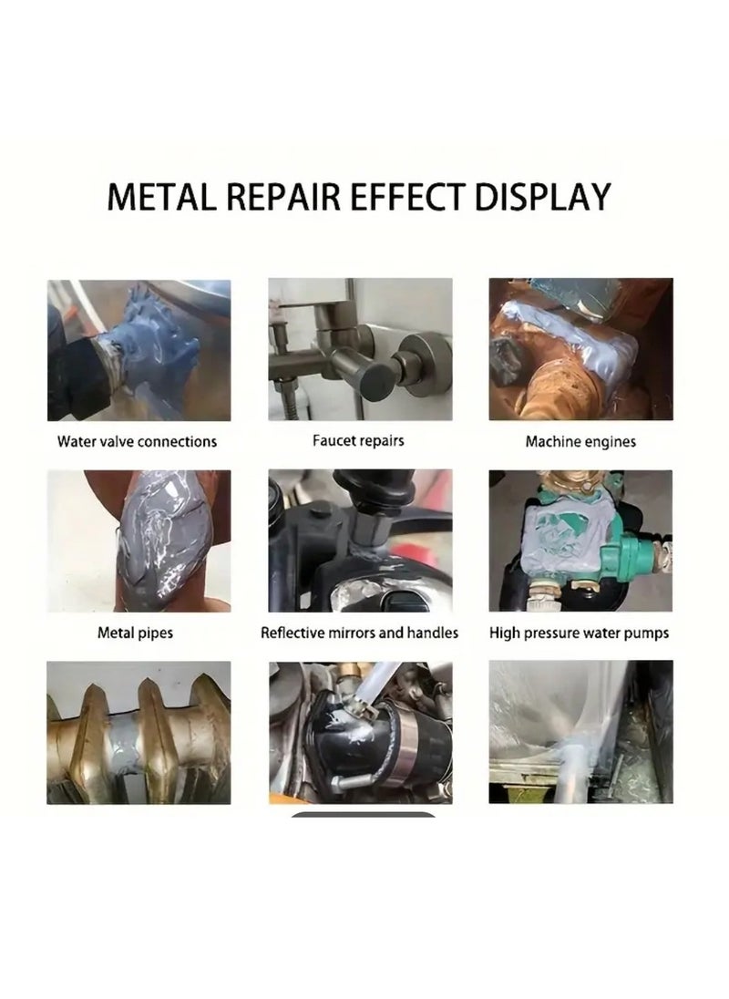 TERTELL Metal Repair Glue，A and B Repairing Glue | Industrial Metal Repair Paste, Heat Resistance, Powerful Metal Mending Agent for Casting Steel, Sand Holes  - Image 5