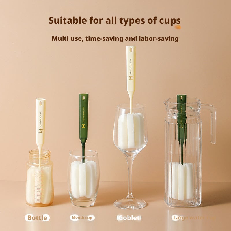 Long Handle Sponge Bottle Brush, Multi-purpose Kitchen Cleaning Tool - Image 2