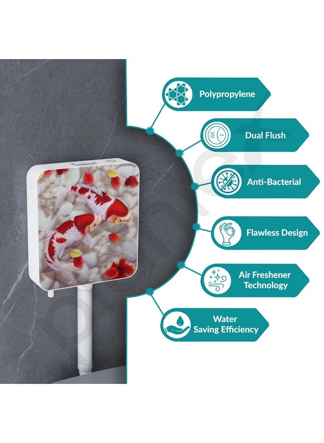 Plantex 3D Printed Flush Tank for Toilet with 7 LTR Water Capacity/Polypropylene Toilet Flush Tank/Dual Flush Cistern with Air Freshener - Pack of 1 - Image 4