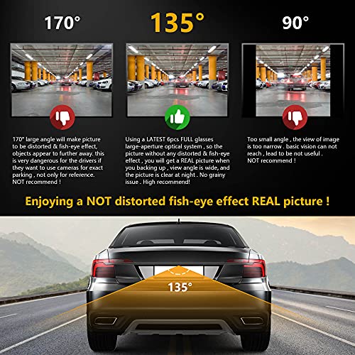 NATIKA Backup/Front View Camera: No Distorted Affect Starlight Night Vision HD Waterproof 720P AHD and TVI Hitch Backup/Reverse/Rear View Camera License Plate for Cars Pickup Trucks SUV RV Van - Image 2