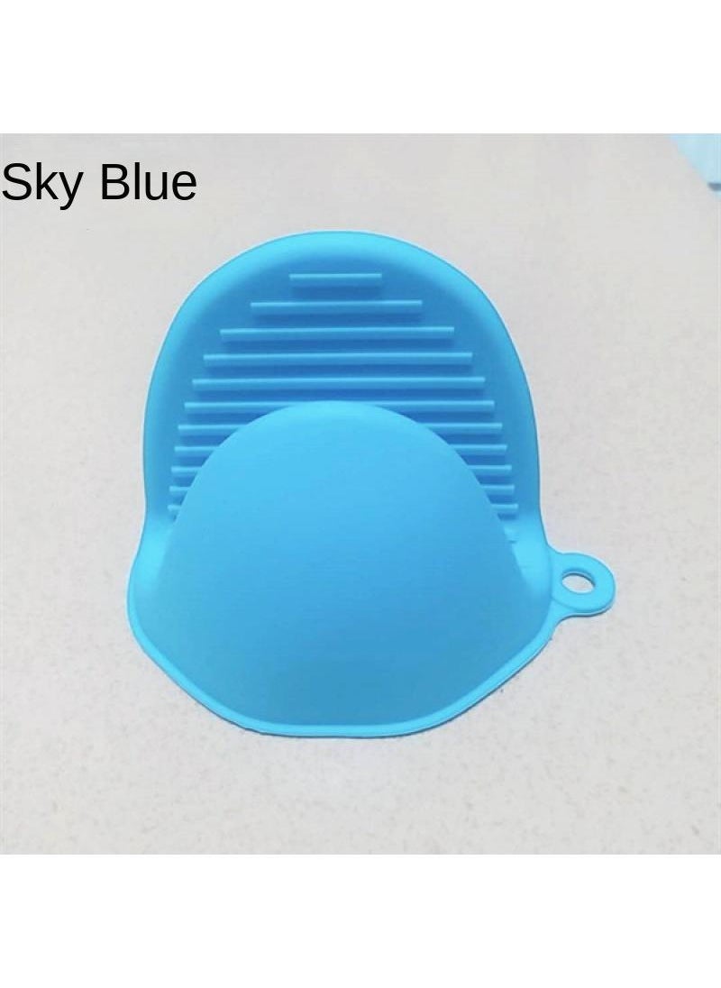 Y&D - 2PCS Silicone Anti-scald Hand Clip Bowl And Dish Clip Baking Oven Microwave Oven Anti-scald Heat Insulating Silicone Gloves-BlueThick (about 38 Grams) - Image 1