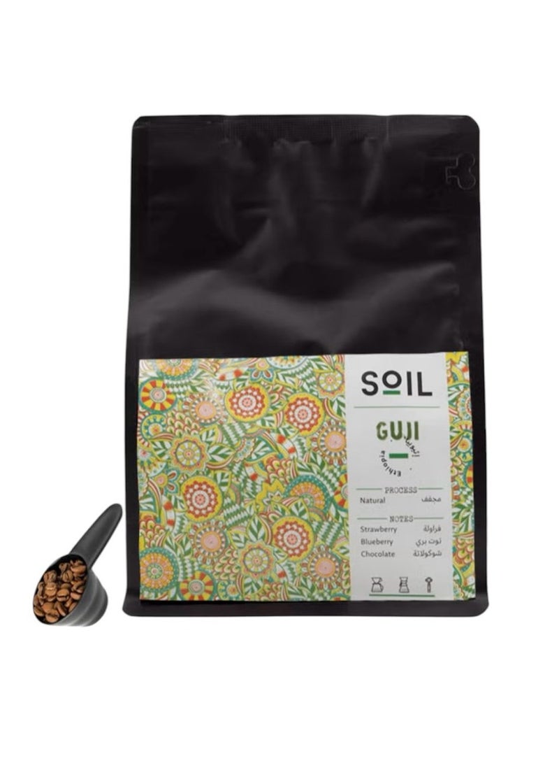 SOIL Coffee Bean Eyhiopia Guji 250G Unground roasted coffee beans for specialty coffee With a coffee scale spoon 
