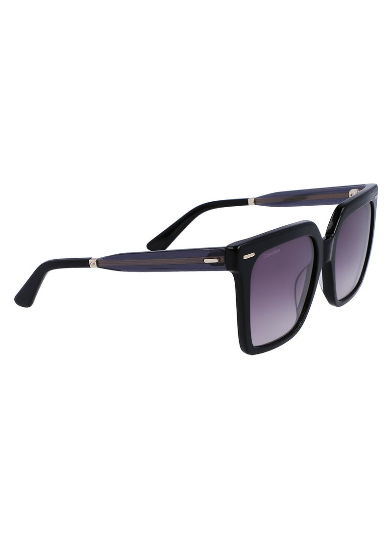 CALVIN KLEIN Full Rim Acetate Square Calvin Klein Sun Ck22534S 5518 (001) Black  - Image 2