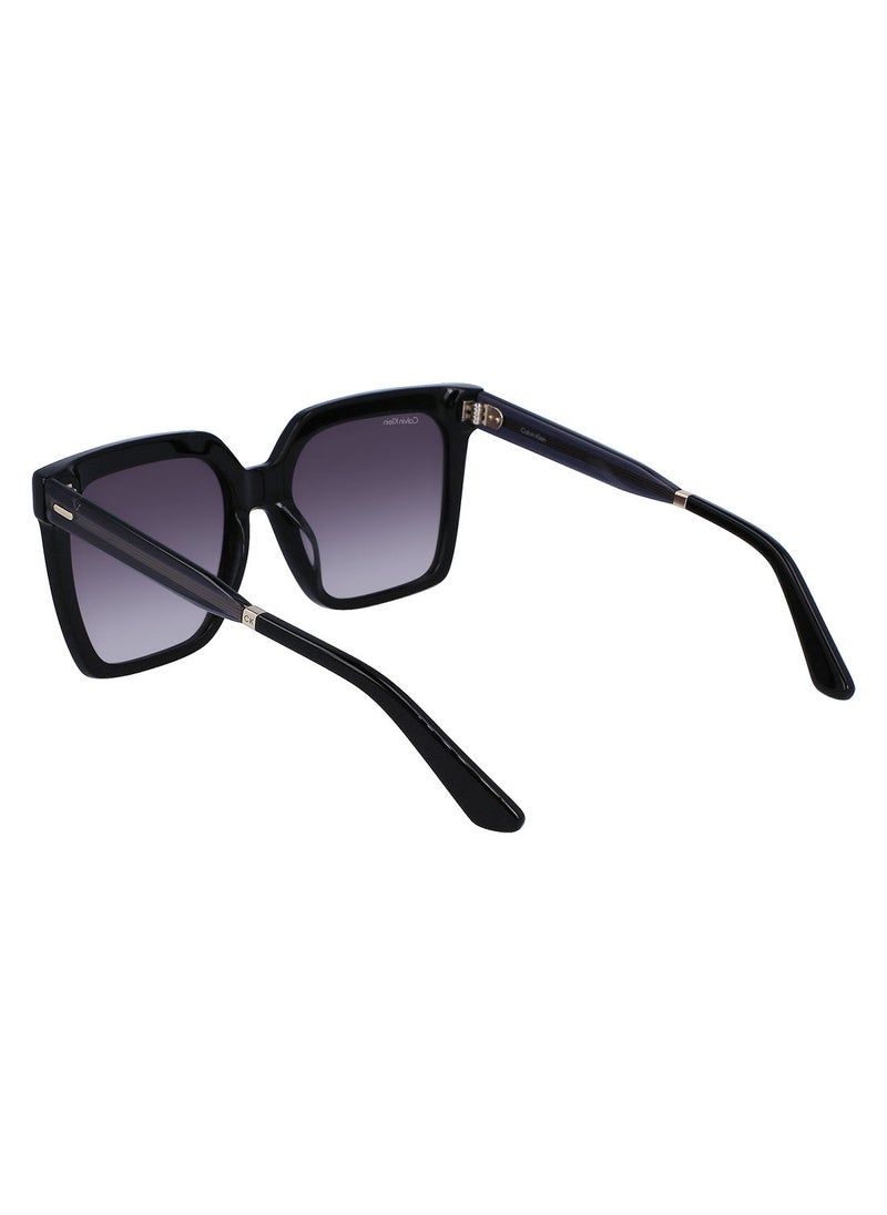 CALVIN KLEIN Full Rim Acetate Square Calvin Klein Sun Ck22534S 5518 (001) Black  - Image 3