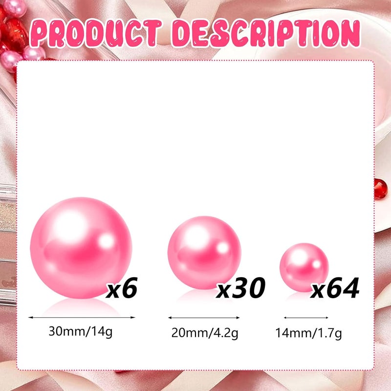 ZEBMOON 100 Pcs Floating Pearls 14/20/44MM meihong - Image 2