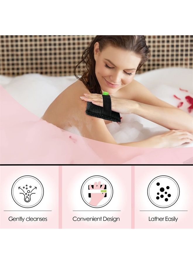 Evridwear Exfoliating Bath Sponge, Daily Skincare Body Scrubbers Loofah Shower Pads with Strap for Body Cleansing, Dead Skin Cell Remover, 3 Count Value Pack(Classical) - Image 1
