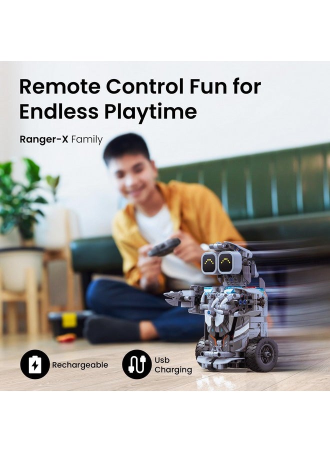 Sillbird Sillbird Building Robot Dinosaur Kit with Remote Control Christmas Stem Gifts for Boys Age 8-12, Build Coding Robotic Toys for Kids Birthday, 5 in 1 Buildable Set with 646 Pieces  - Image 5