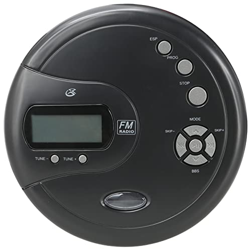 GPX PC332B Portable CD Player with Anti-Skip Protection, FM Radio and Stereo Earbuds - Black - Image 1