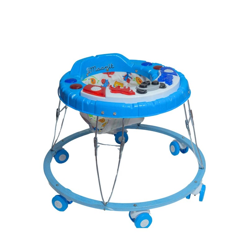Maanit Baby Walkerr for Kids, Foldable Walkerr | Walkerr for Baby with Music & Light, | Walkerr for 6-12 Months Boy & Girl (Blue) - Image 1