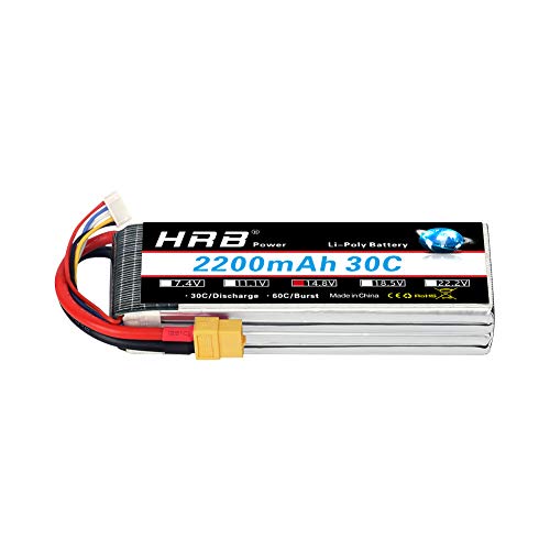 HRB 4S Lipo Battery XT60 14.8V 2200mAh 30C RC Lipo Battery Compatible with RC Car RC Plane RC Truck RC Boat - Image 1
