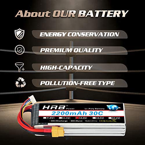 HRB 4S Lipo Battery XT60 14.8V 2200mAh 30C RC Lipo Battery Compatible with RC Car RC Plane RC Truck RC Boat - Image 5