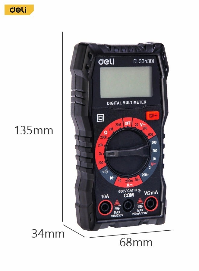 Digital Multimeter with Testing AC and DC Voltage and DC Current and Resistance Function Zero-Point Auto-Correct and Data Retention and Low Voltage Indication and Automatic Shutdown