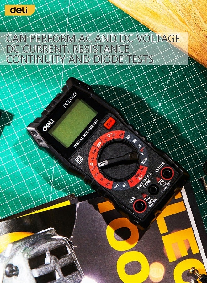 Digital Multimeter with Testing AC and DC Voltage and DC Current and Resistance Function Zero-Point Auto-Correct and Data Retention and Low Voltage Indication and Automatic Shutdown