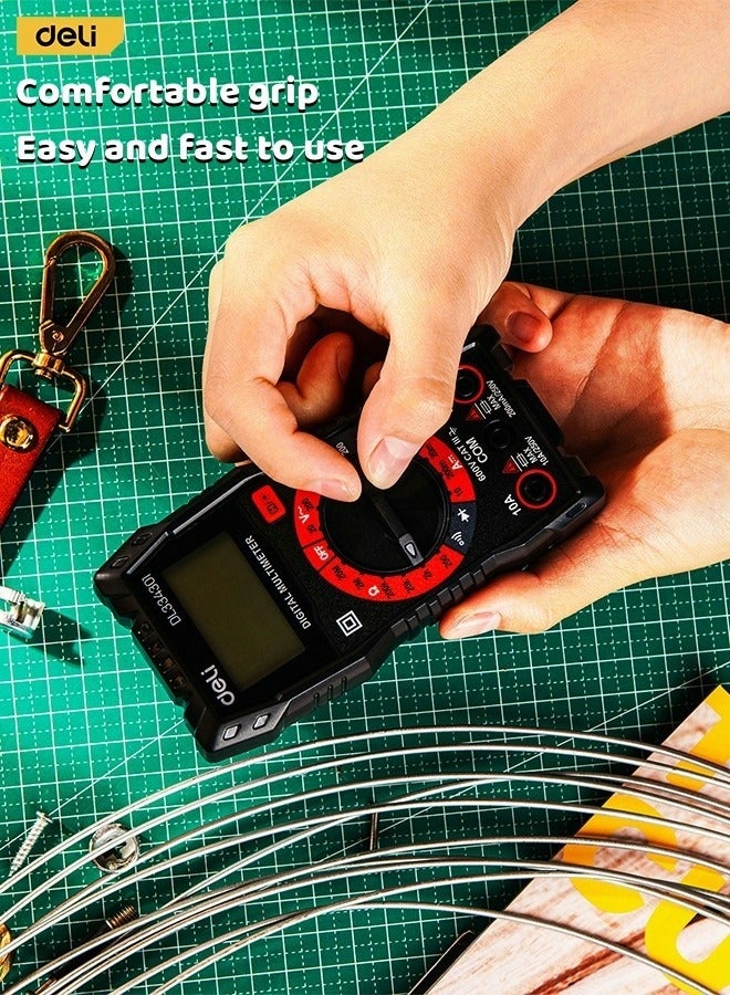 Digital Multimeter with Testing AC and DC Voltage and DC Current and Resistance Function Zero-Point Auto-Correct and Data Retention and Low Voltage Indication and Automatic Shutdown