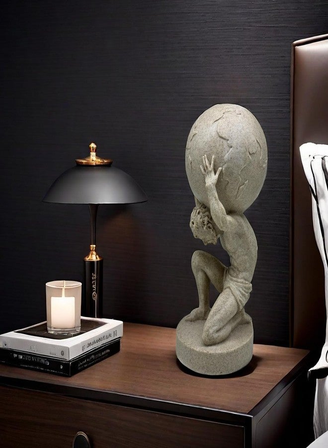FUNSXBUG 11 Inch Large Atlas Holding World Greek God Statue Sculpture Collectible Figurine Home Decor Living Room Desktop Decoration - Image 3