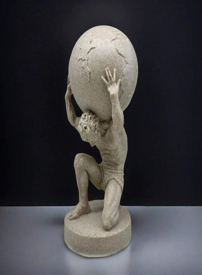 FUNSXBUG 11 Inch Large Atlas Holding World Greek God Statue Sculpture Collectible Figurine Home Decor Living Room Desktop Decoration - Image 1