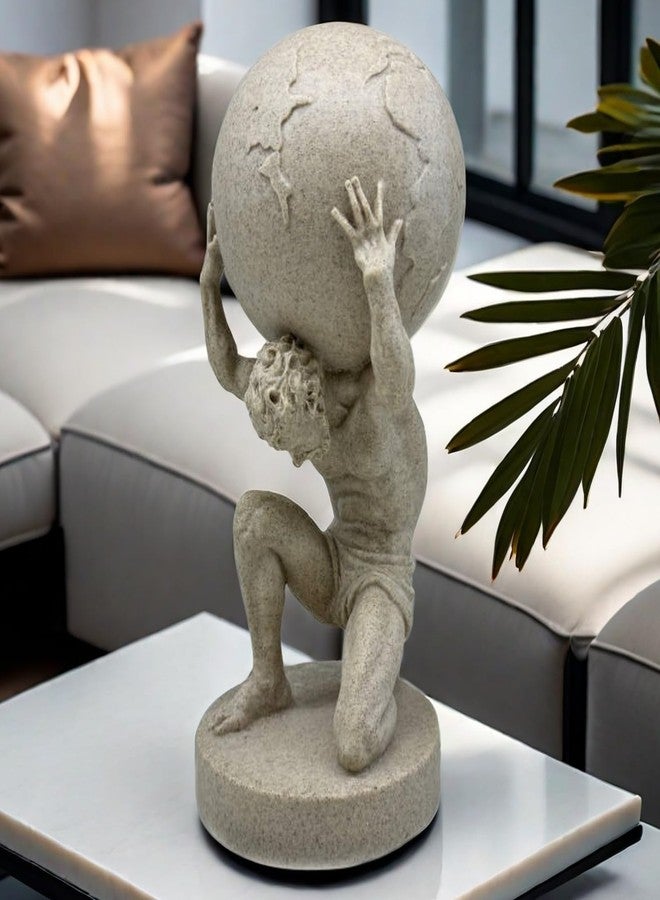 FUNSXBUG 11 Inch Large Atlas Holding World Greek God Statue Sculpture Collectible Figurine Home Decor Living Room Desktop Decoration - Image 4