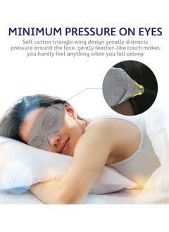 Eworld Cotton Sleep Eye Mask, Superior Light Blocking, Soft, Comfortable, and Adjustable for Men and Women, Ideal for Travel and Sleeping, Includes Travel Pouch, Designed to Fit Every Head Size, Grey  - Image 4