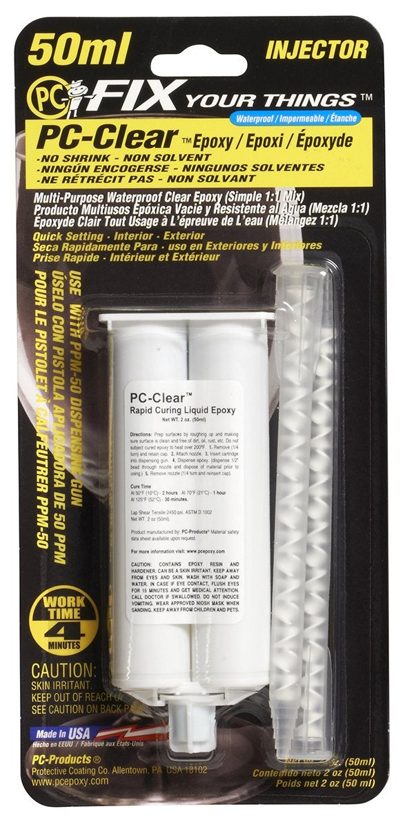 PC Products PC-Clear Epoxy Adhesive Liquid, 50ml Cartridge, Clear 75005 - Image 5
