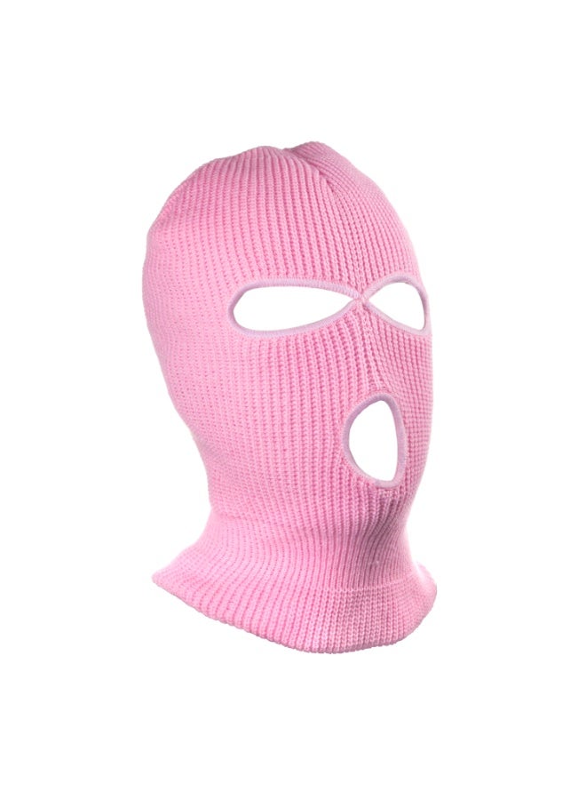 Unisex Face Mask 3 Hole Balaclava Cycling Hat (Pink) - Image 1