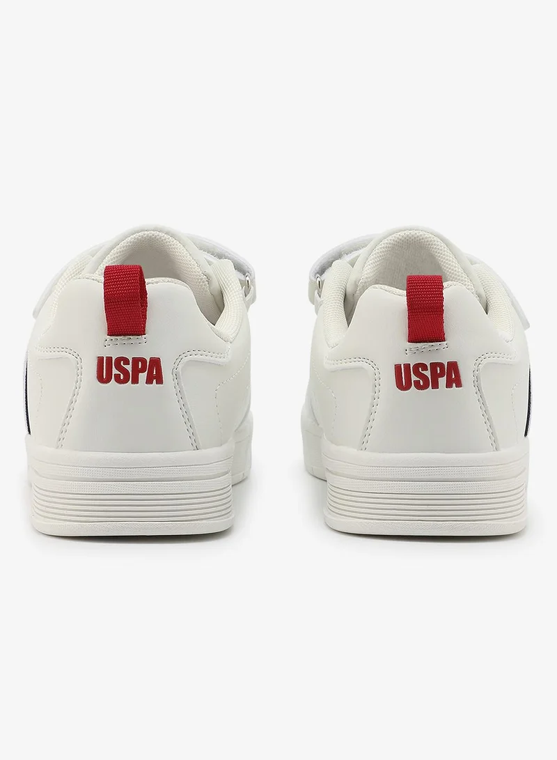 U.S. Polo Assn. white U.S. Polo Assn. Kena Boy's Comfortable Stylish Casual Everyday Low Top Sneaker - White for Kids | Best Price UAE