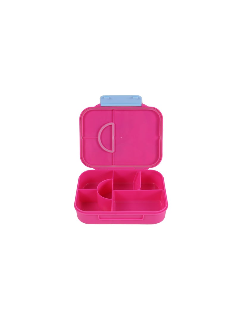 Barbie صندوق غداء باربي بنتو - 6 فواصل - 1100 مل - وردي - Image 3