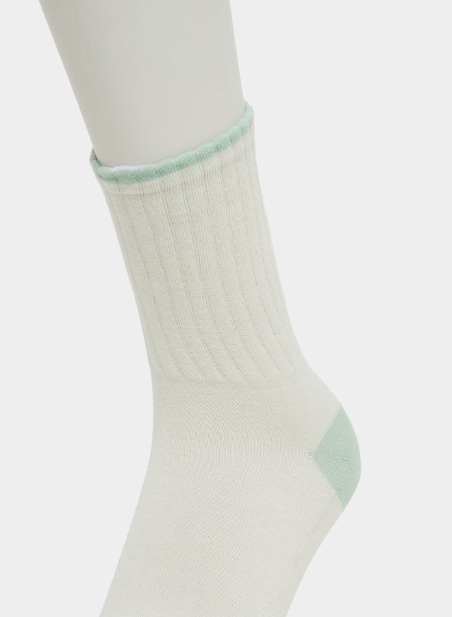 Styli Set of 2 - Color Block Crew Socks - Image 3
