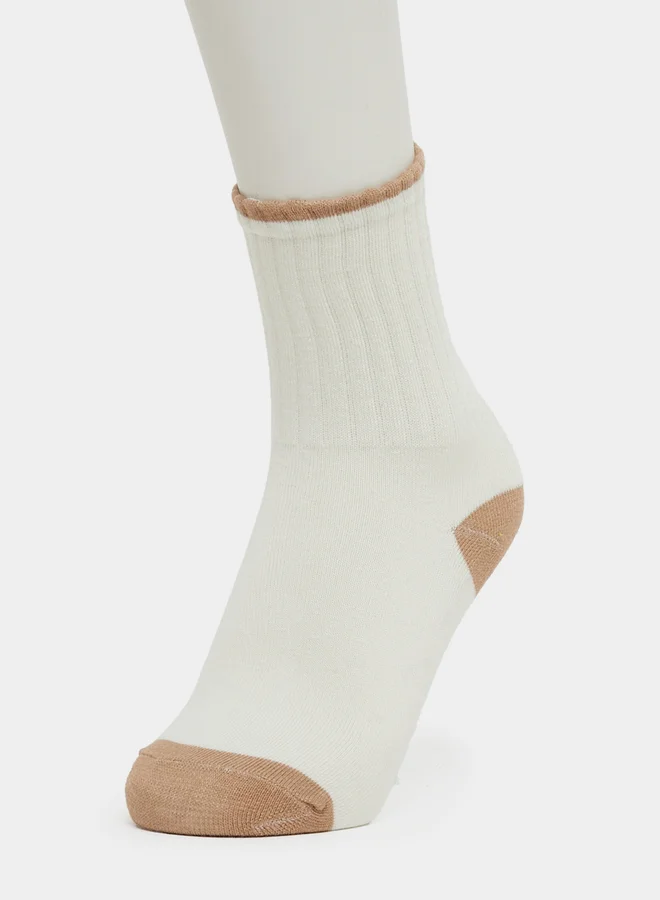Styli Set of 2 - Color Block Crew Socks