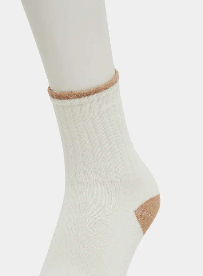 Styli Set of 2 - Color Block Crew Socks