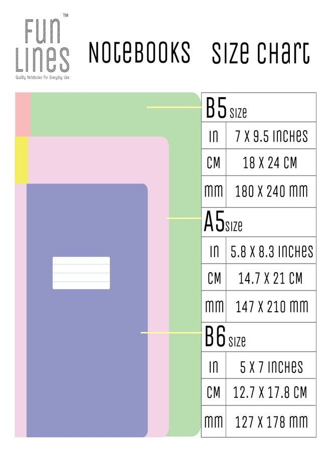 Fun Lines Premium - Notebook/Journal/Diary - Soft Cover- A5 (5.8 x 8.3 inches) - 80 GSM - 160 pages- (14.7 x 21 cm) (Sunset - Unruled) - Image 3