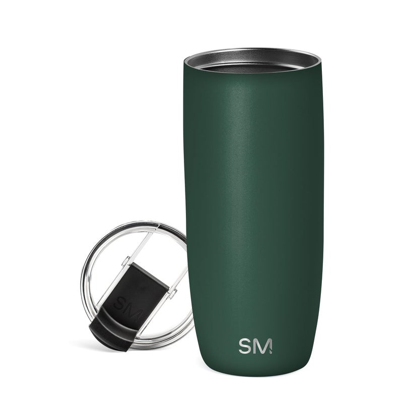 Simple Modern Voyager Tumbler with Flip Lid | Travel Coffee Mug | Insulated Stainless Steel Cold Brew Iced or Hot Coffee Cup | Gifts for Women Men Her Him | 20oz, Forest - Image 1
