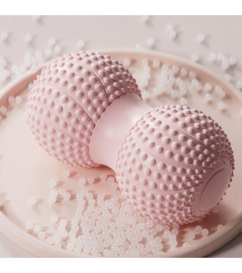 Gray Double Sphere Peanut Ball for Foot Back Hip Muscle Relaxation Yoga Massage - Image 3