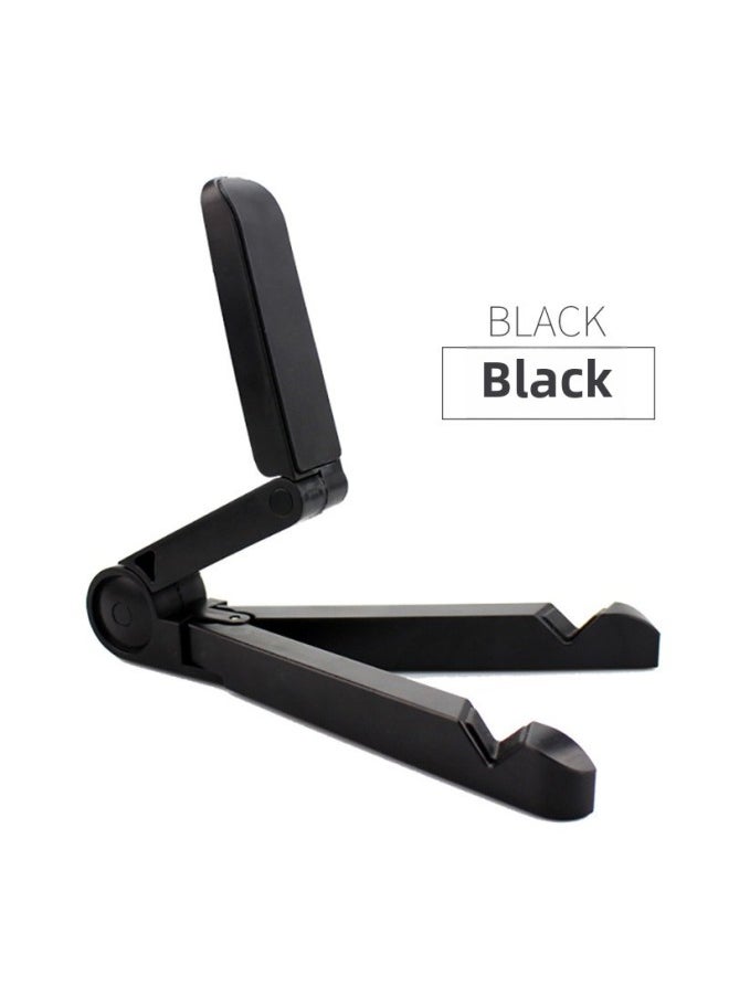 Universal Stand For Mobile Phone And Tablet Computer Folding Convenient Play-chasing Live Broadcast Multifunctional Lazy Stand Triangular Heat Rack-Color:Black (bag) - Image 1