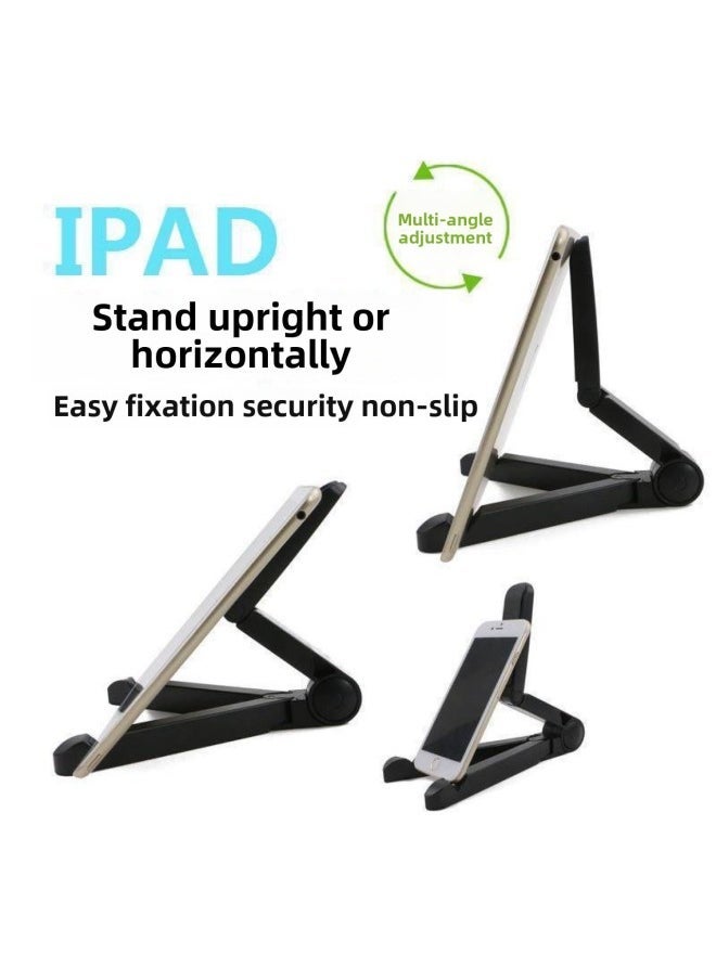 Universal Stand For Mobile Phone And Tablet Computer Folding Convenient Play-chasing Live Broadcast Multifunctional Lazy Stand Triangular Heat Rack-Color:Black (bag) - Image 3