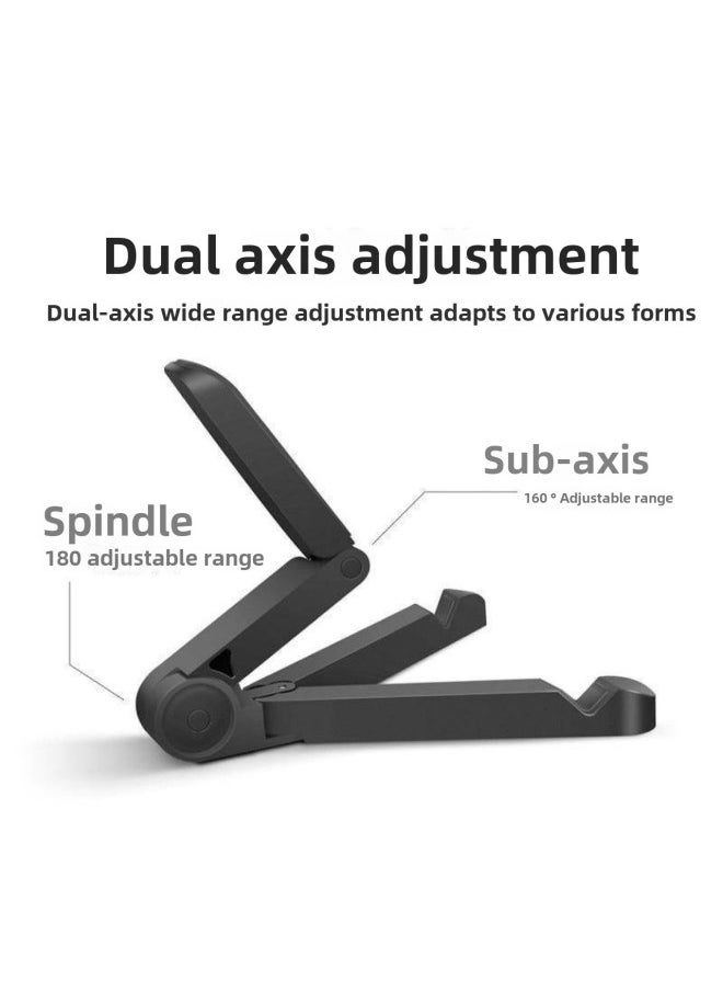 Universal Stand For Mobile Phone And Tablet Computer Folding Convenient Play-chasing Live Broadcast Multifunctional Lazy Stand Triangular Heat Rack-Color:Black (bag) - Image 4