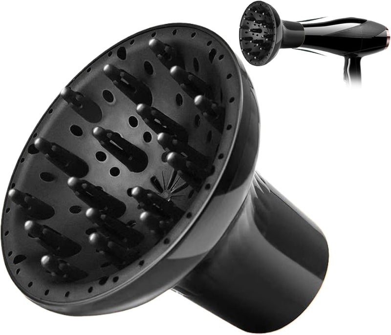 Universal Hair Diffuser, Adjustable Hair Diffuser, Attachment for Hair Dryers, Diffuser, Hair Dryer Attachment for Hair Dryer Nozzles from 1.38-1.97 inches, for curly and natural wavy hair