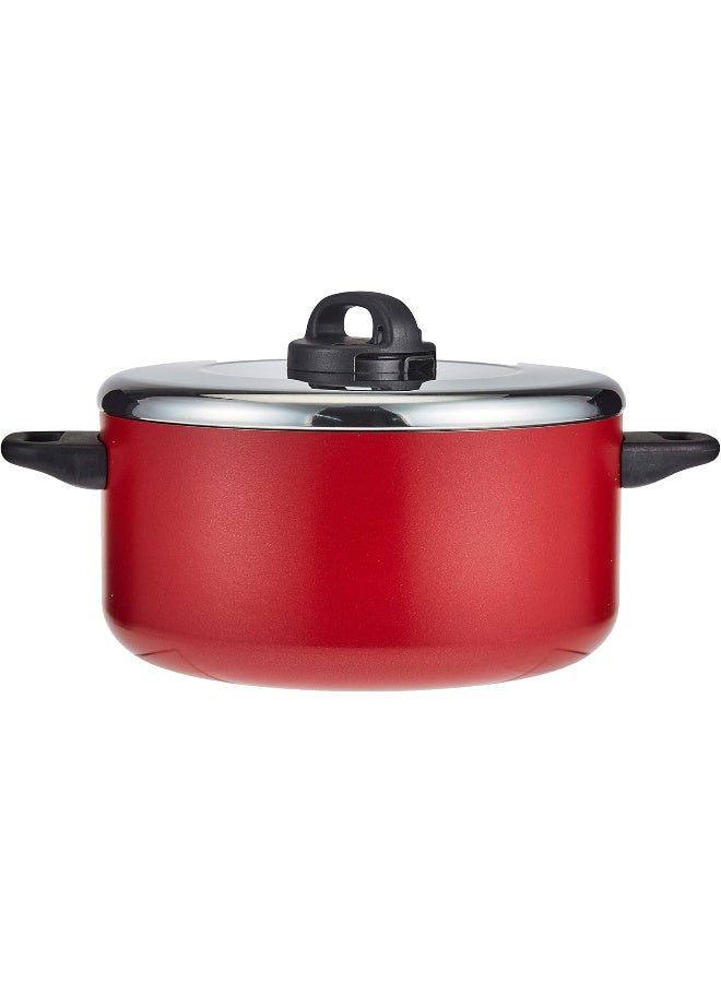 Prestige Pr 15916 Stockpot With Stainless Steel Lid - Red Red 28cm - Image 2