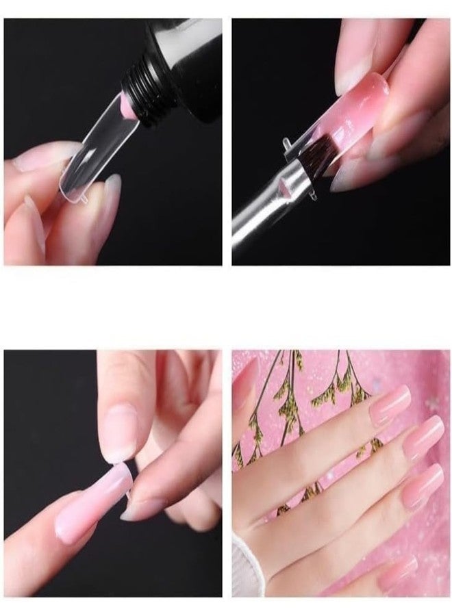 FEELHIGH مجموعة فيلهاي 6 في 1 لتطويل الأظافر باستخدام جل البولي، تتضمن: أطراف أظافر (100 طرف)، أنبوب جل بولي، مصباح صغير للأشعة فوق البنفسجية/LED، مشبك أظافر، قلم فرشاة مزدوج، مبرد أظافر. (أبيض) - Image 5