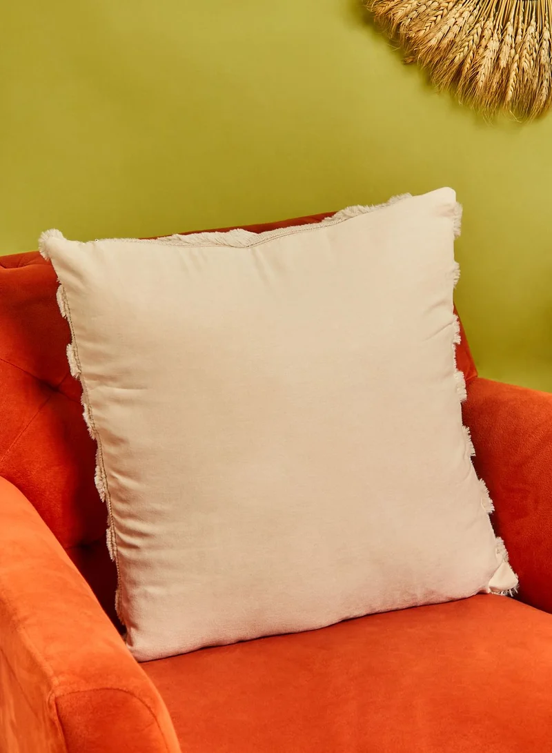 Noire Edit Cream Geo Cushion With Insert