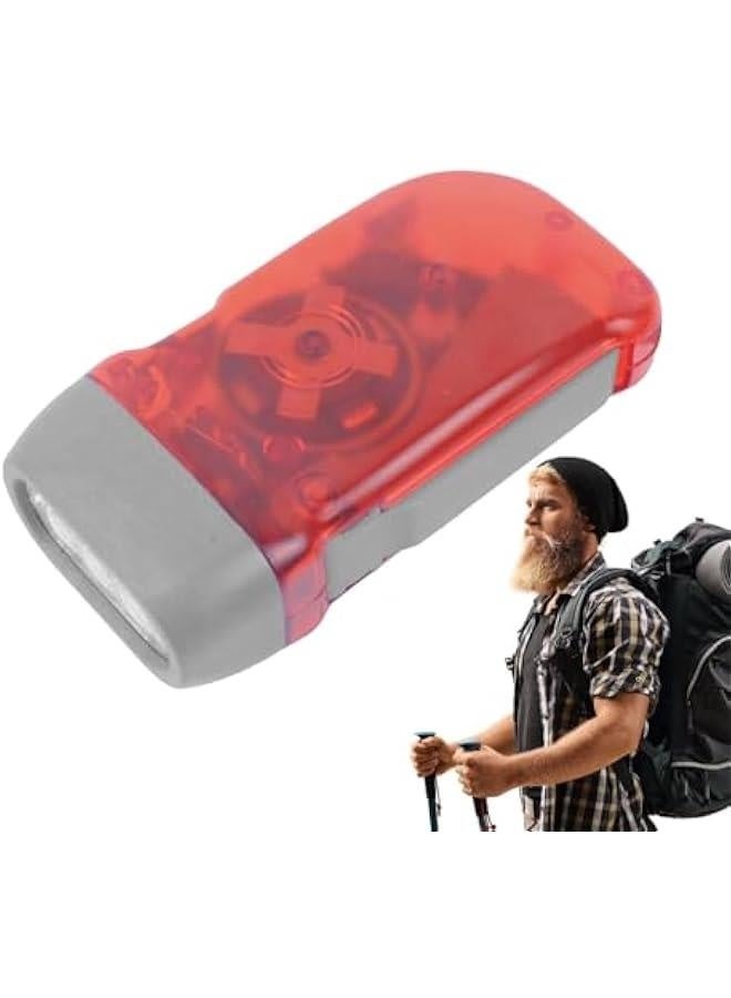 Hand Press Torch - LED Hand Power Flashlight | Shake Hand Crank Flashlight | 3 Led Flashlight | Hand Press Flashlight | Manual Squeeze Crank Power Wind Up Torch Light | Torch Light for Travel - Image 5