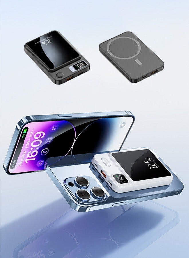 3 colors Ultra-thin aluminum alloy magnetic power bank, battery PowerCore 5K, 5000mAh Power Bank  - Image 2