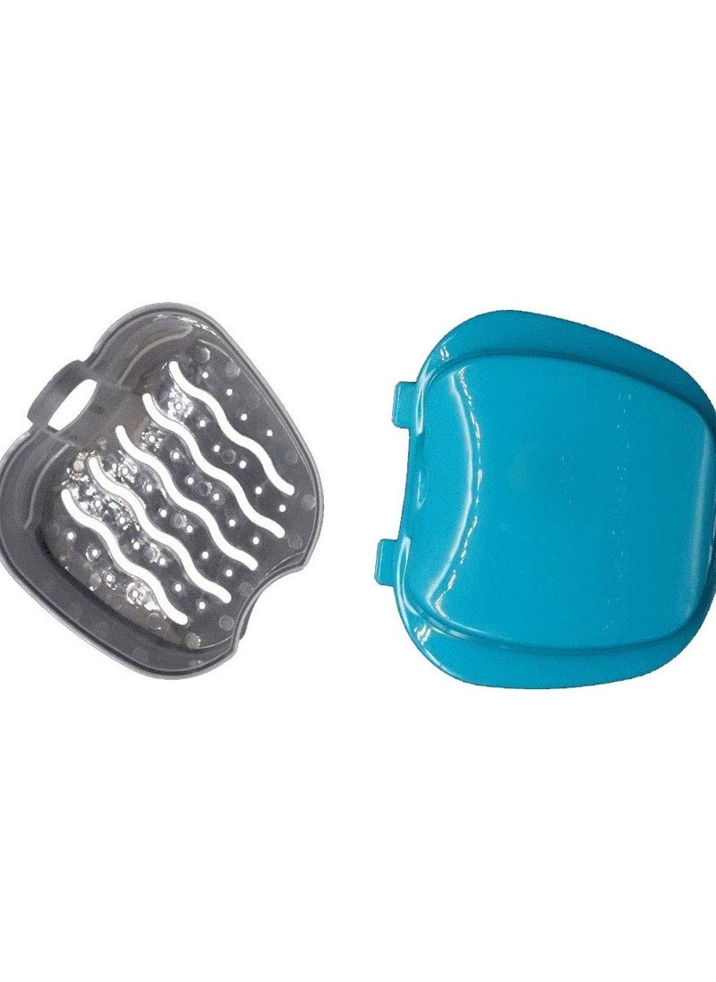 Generic - 2 Pack Colors Denture Bath Case Cup Box Holder Storage Soak Container with Strainer Basket for Travel Cleaning - Image 1