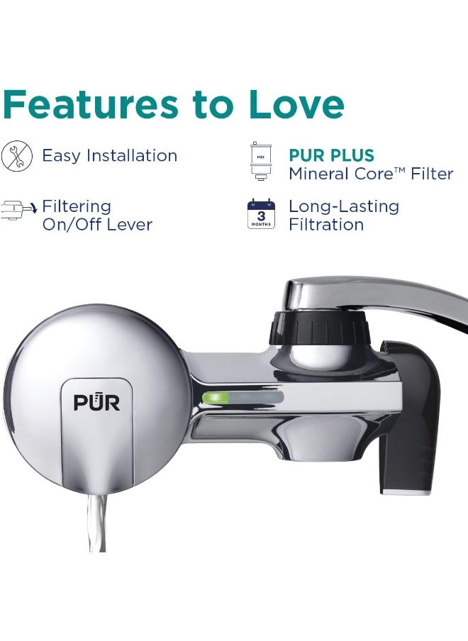 Pur - PLUS Faucet Mount Water Filtration System, Chrome - Image 1