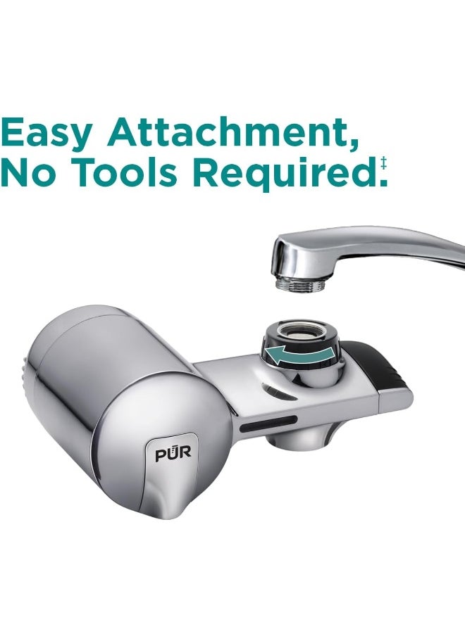 Pur - PLUS Faucet Mount Water Filtration System, Chrome - Image 1