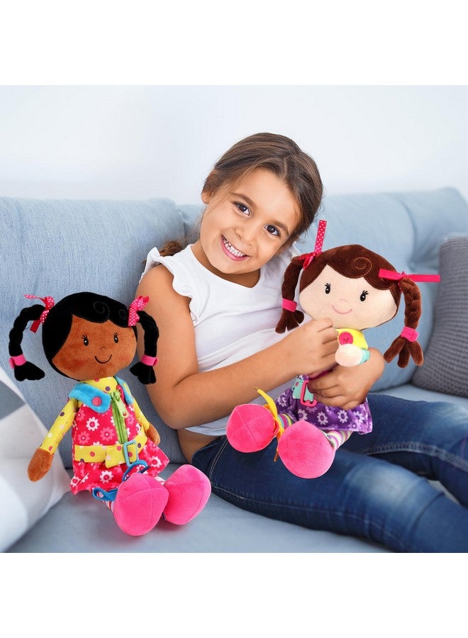 Snuggle Stuffs Sugar Snap Plush Learn to Dress Doll for Toddlers - 15" - for 2 Year Old Girl - Montessori - Image 3