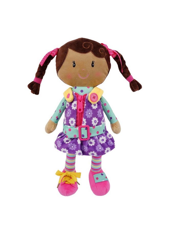 Snuggle Stuffs Sugar Snap Plush Learn to Dress Doll for Toddlers - 15" - for 2 Year Old Girl - Montessori - Image 1